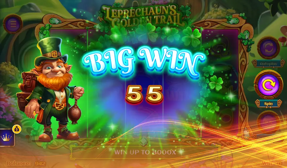 Ignition Casino Leprechaun's Golden Trail Hot Drop Jackpots slots game big win 