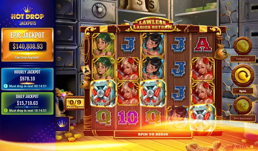 Ignition Casino Hot Drop Jackpots game Lawless Ladies Return slots preview